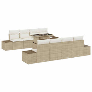 Gartensofa Set Beige Creme 9-teilig