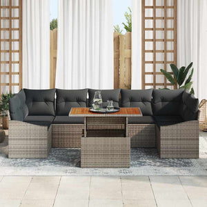 Garten Sofa Set Grau mit Stauraum