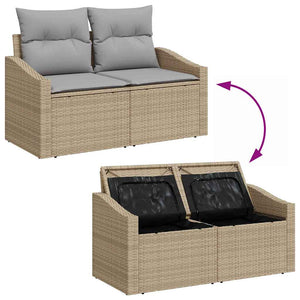 Garten Sofa Set mit Stauraum, 8-teilig