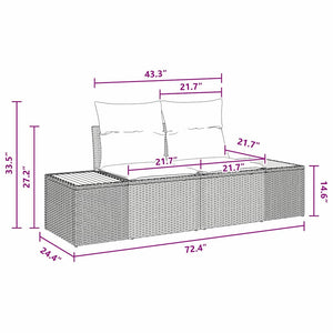 Gartenmöbel Set Beige Poly Rattan 5-teilig