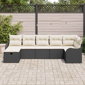 Poly Rattan Sofa Set mit Kissen