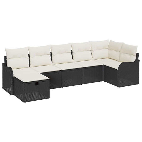 Poly Rattan Sofa Set mit Kissen