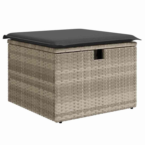vidaXL Salon de jardin avec coussins 6 pcs Gris clair et gris Résine tressée