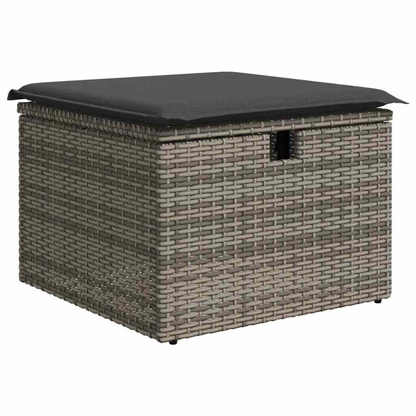 vidaXL Ensemble de canapés de jardin avec coussins 4 pcs Gris résine tressée