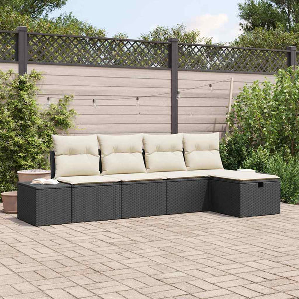 Gartensofa Set Poly Rattan 5-teilig