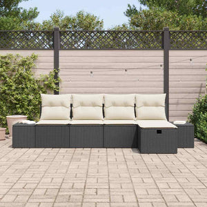 Gartensofa Set Poly Rattan 5-teilig