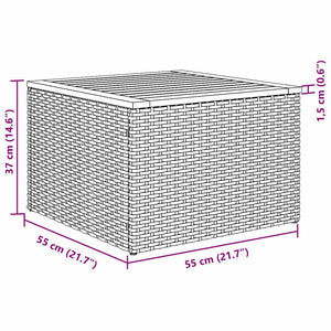Gartensofa Set Beige Poly Rattan 9-teilig