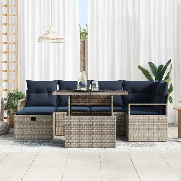 Gartensofa Set mit Kissen & Stauraum