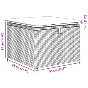 Gartensofa Set mit Kissen & Stauraum