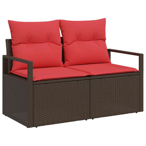 Poly Rattan Gartensofa Set mit Kissen