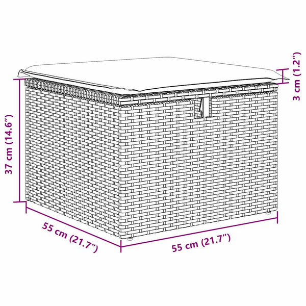 Garten Sofa Set Hellgrau 11-teilig