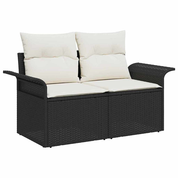 Gartensofa Set Poly Rattan mit Kissen & Stauraum