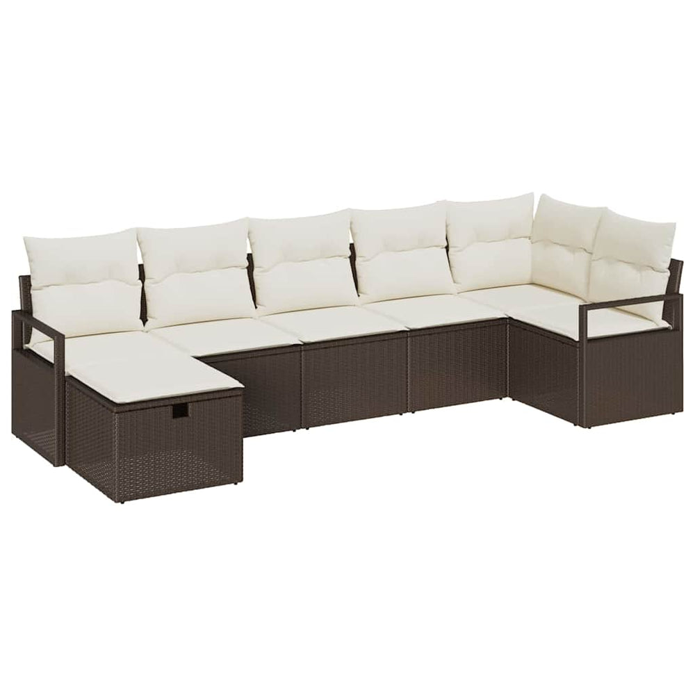 Poly Rattan Sofa Set mit Kissen, 4-teilig