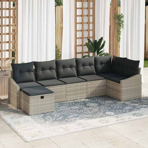 vidaXL Ensemble de canapés avec coussins 8 pcs Résine tressée