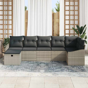 vidaXL Ensemble de canapés avec coussins 8 pcs Résine tressée