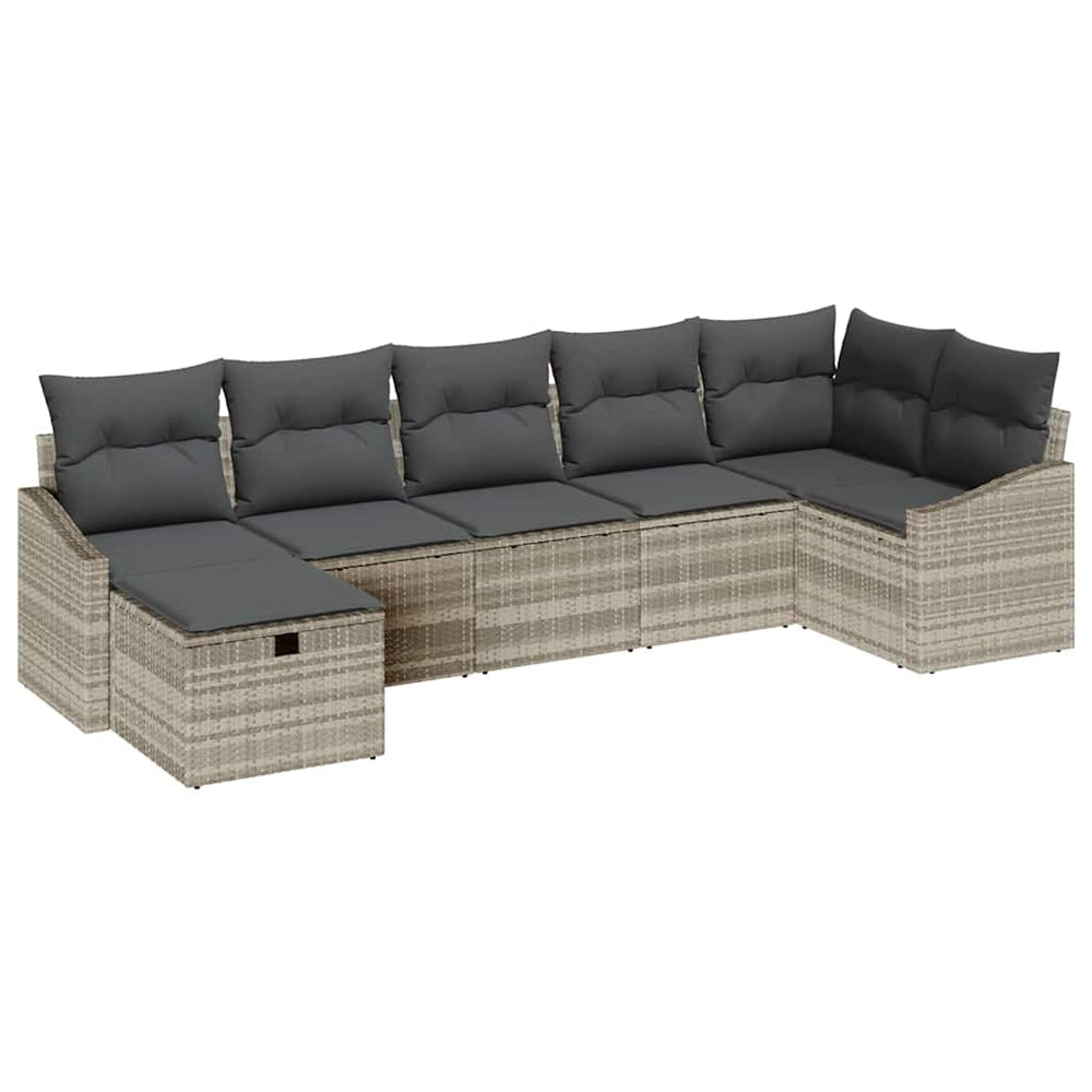 Poly Rattan Sofa Set mit Kissen