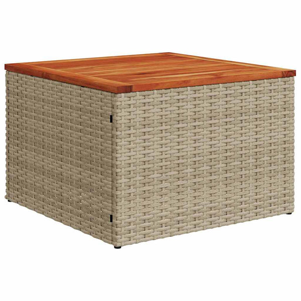 vidaXL Salon de jardin 7 pcs Beige 55 x 62 x 69 cm Résine tressée