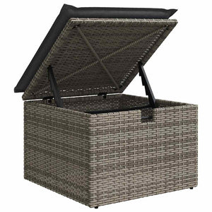 Garten Sofa Set 8-teilig Grau Rattan