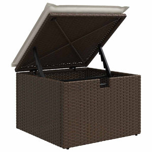 Gartenmöbel Set 9-teilig Braun Rattan