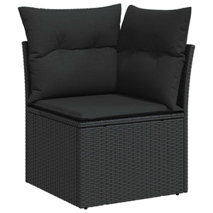 Poly-Rattan Gartensofa Set, 12-teilig, Schwarz