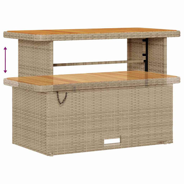 Garten Sofa Set Beige Poly Rattan 14-teilig