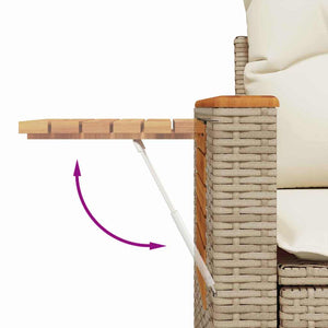 vidaXL Salon de jardin avec coussins 12 pcs Beige et Crème