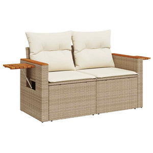 vidaXL Salon de jardin avec coussins 13 pcs Beige et crème