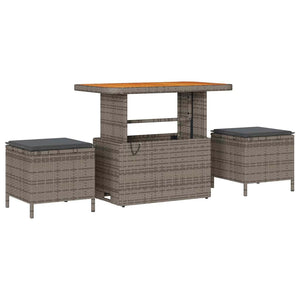vidaXL Garden Sofa Set with Cushions and Storage 10 pcs Grey