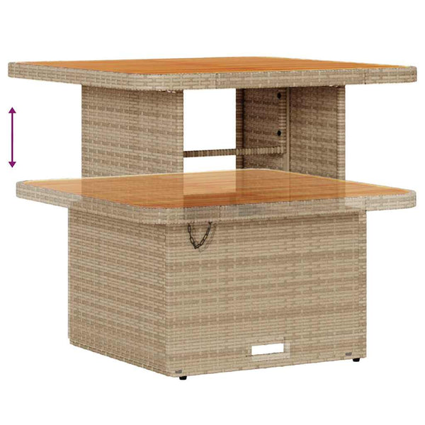 vidaXL Salon de jardin 9 pcs Beige et gris clair 80 x 80 x 71 cm
