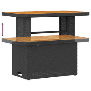 Garten Sofa Set Schwarz mit Kissen 9-teilig
