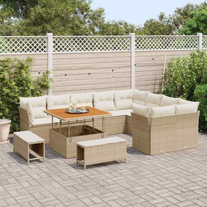 Garten Sofa Set mit Kissen und Stauraum