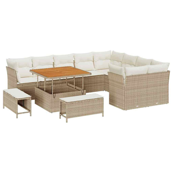Garten Sofa Set mit Kissen und Stauraum
