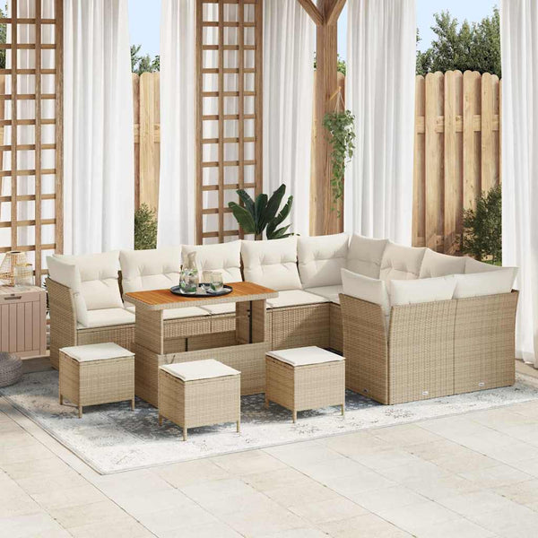 Garten Sofa Set mit Kissen & Stauraum