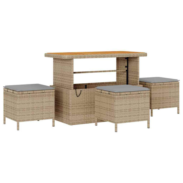vidaXL Salon de jardin avec coussins 13 pcs Beige et gris clair