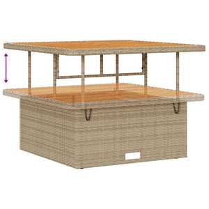 vidaXL Salon de jardin avec coussins 13 pcs Beige et crème résine tressée