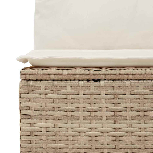 vidaXL Ensemble de canapés de jardin avec coussins 14 pcs Beige et Crème Rotin synthétique