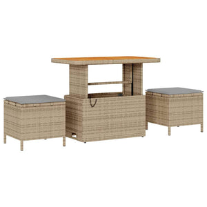 Garten Sofa Set 9-teilig Schwarz/Hellgrau