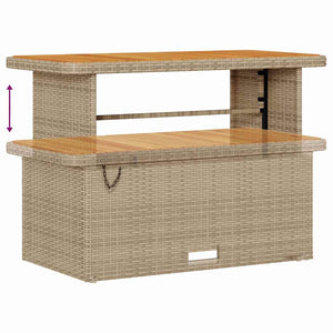 vidaXL Salon de jardin avec coussins 18 pcs Beige et crème Résine tressée