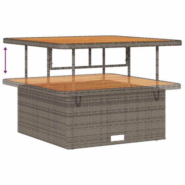 Graues Gartensofa-Set mit Kissen
