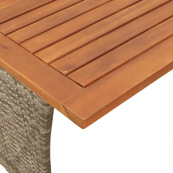 Garten Sofagarnitur L-Form Grau Poly Rattan 4-tlg.