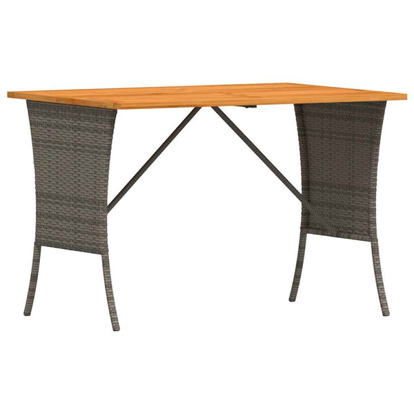 Garten Sofagarnitur L-Form Grau Poly Rattan 4-tlg.