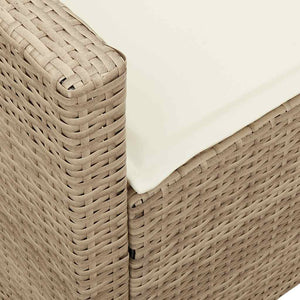 4-tlg. Garten Sofagarnitur Beige Poly Rattan