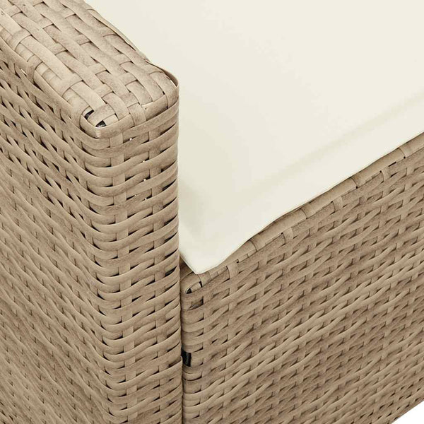 4-tlg. Garten Sofagarnitur Beige Poly Rattan