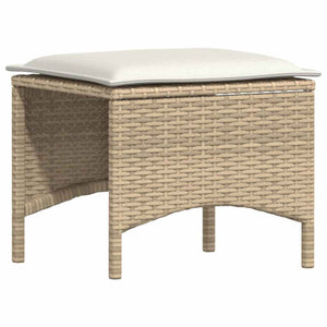 4-tlg. Garten Sofagarnitur Beige Poly Rattan