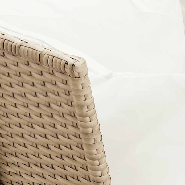 4-tlg. Garten Sofagarnitur Beige Poly Rattan