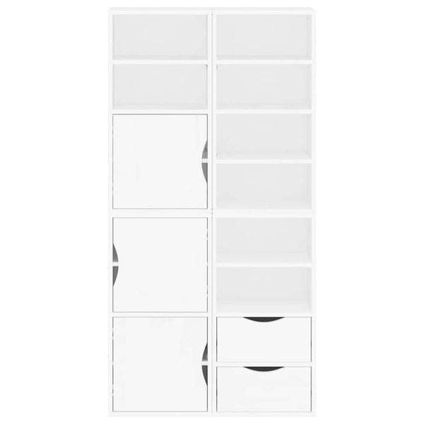ODDA Beistellschränke, 4er Set, Kiefer Massivholz Weiß