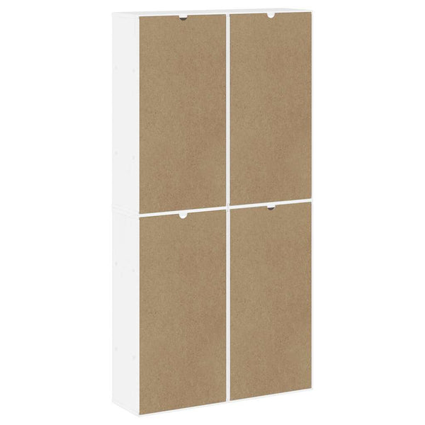 ODDA Beistellschränke, 4er Set, Kiefer Massivholz Weiß