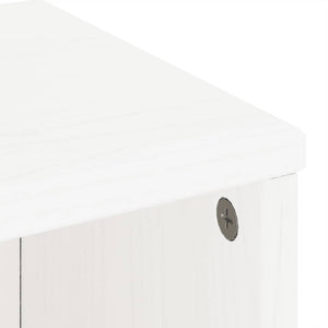 ODDA Beistellschränke, 4er Set, Kiefer Massivholz Weiß