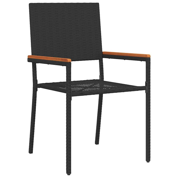 vidaXL Ensemble de salle à manger de jardin 7 pièces en résine tressée noir