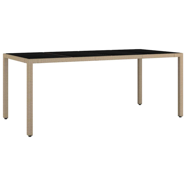 9-teilige Garten Essgruppe Beige Poly-Rattan